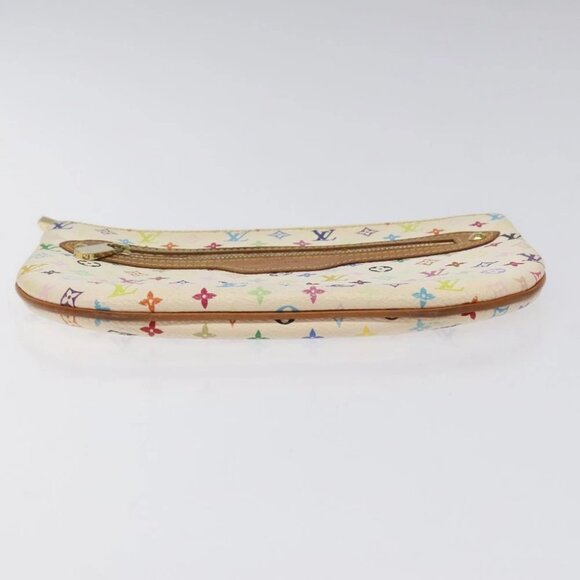 LOUIS VUITTON Monogram Multicolor Pochette GM Pouch White - Picture 7 of 16